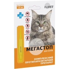 Капли на холку Природа Мега Стоп ProVET для кошек 4-8 кг 1 мл (4823082417469): Тип Капли