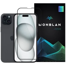 Защитное стекло для iPhone Monblan Tempered Glass Dust-Proof Anti Static Black for iPhone 15: Тип защиты экрана на экран