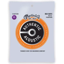 Струна для гитар Струны MARTIN MA130FX Authentic Acoustic Flexible Core Silk & Phosphor Custom (11-47): Тип Комплект струн