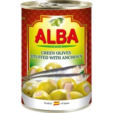 Оливки Alba Food фаршированные анчоусом 300 мл (8435761500292): Объем 300 мл