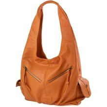 Женская сумка хобо Laskara коричневая (LK-10239-cognac): Пол Женский