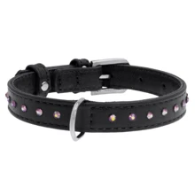 Нашийник для котів WAUDOG Glamour з клейовими стразами 9 ммx22-30 см чорний (32541): undefined undefined