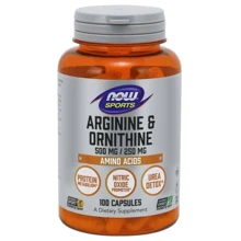 Аминокислота для спорта NOW Foods Arginine And Ornitine 100 capsules: Вкус Без вкуса