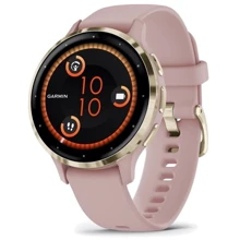 Смарт-часы Garmin Venu 3S Soft Gold Stainless Steel Bezel with Dust Rose Case and Silicone Band (010-02785-03): Дисплей 1.2" AMOLED (390x390)