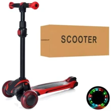 Самокат Scooter X1-BR MAXI черный с красным: Количество колес 3