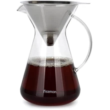 Кофейник Fissman Pour Over 900мл (9083): Цвет прозрачный