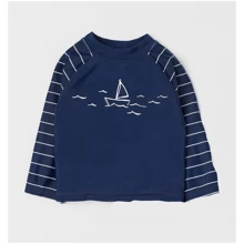 Купальный лонгслив H&M 6863429 74-80 см темно-синий: Пол Девочка