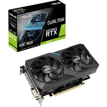Видеокарта ASUS GeForce RTX2060 6144Mb DUAL OC MINI (DUAL-RTX2060-O6G-MINI): Объем памяти, Гб 6