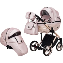 Коляска 2 в 1 Adamex Chantal Star Polar (Pink Gold) кожа 100% Star 121 (624717): Тип коляски универсальная коляска (2-в-1)