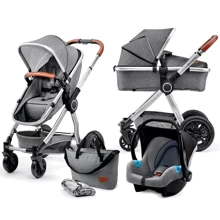 Універсальна коляска 3 в 1 Kinderkraft Veo Gray (KKWVEOGRY30000): Тип коляски універсальна коляска (3-в-1)