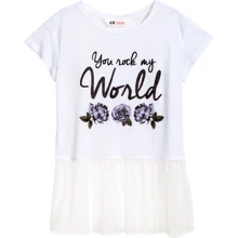 Футболка H & M 5212426 134-140 см біла: Тип футболки