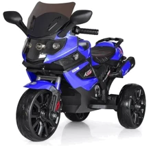 Детский электромотоцикл 3 колесный Bambi Racer синий (M 3986EL-4): Вид мотоцикл