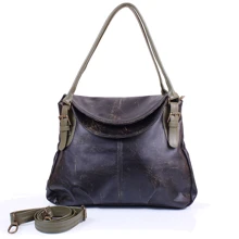 Женская сумка-мешок Laskara черная (LK10188-black-olive): Пол Женский