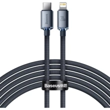 Кабель Baseus Cable USB-C to Lightning Crystal Shine 20W 2m Black (CAJY000301): Тип USB-C - Lightning