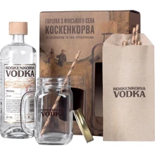 Водка Koskenkorva Original 0.7 л 40% со стаканчиком и трубочками (WT4593): Объем, л 0.7