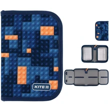 Пенал Kite без наполнения 1 отделение 2 отворота 622 Blocks (K24-622-8): Год выпуска коллекции 2024
