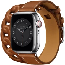 Аксесуар для Watch Apple Hermes Double Tour Barénia Gourmette Fauve (MKFV3) для Apple Watch 38/40/41mm: Виробник Apple