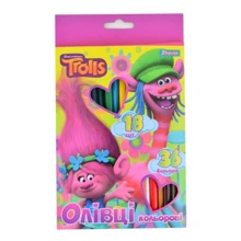 Карандаши двухцветные 1 Вересня 18/36 цветов Trolls (290386): Тип Цветные