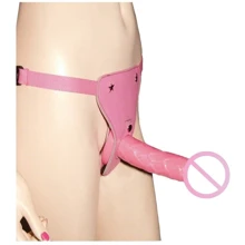 Розовый страпон для женщин Pleasure Harness with Dong, 16x3,5 см: Для кого Для женщин