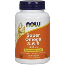 NOW Foods SUPER OMEGA 3-6-9 1200 MG 90 SGELS Супер Омега 3-6-9: Тип Омега 3-6-9