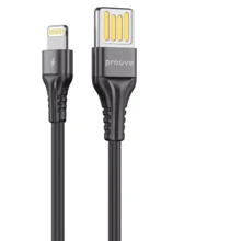 Кабель Proove USB Cable to Lightning Double Way Silicone 2.4A 1m Black (CCDS20001101): Тип USB Cable - Lightning