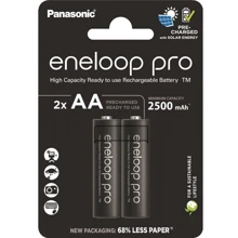 Panasonic AA Eneloop 2500mAh Pro NI-MHx2 (BK-3HCDE/2CP): Емкость 2500mAh
