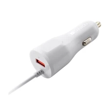 Зарядное устройство Canyon Car Charger USB C-033 Lightning White (CNE-CCA033W): Особенности Быстрая зарядка, Lightning