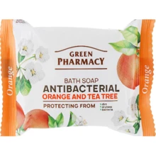 Green Pharmacy Антибактериальное туалетное мыло для рук апельсин и чайное дерево 100 g: Назначение Антибактериальное, Очищение