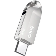 USB-флешка Hoco 128GB UD8 Dual USB/Type-C Silver: Стандарт USB USB Type-C