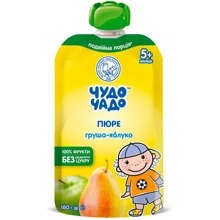 Пюре Чудо-Чадо Груша-Яблоко без сахара 180 г (4820016254619): Вид Фруктовое