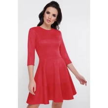 Платье FashionUp PL-1673C 42 красное повседневное до середины бедра: Состав Полиэстер, Хлопок