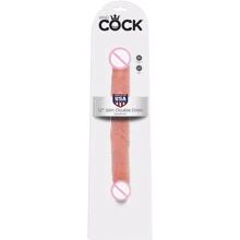 Двойной фаллоимитатор King Cock 12" Slim Double Dildo, 30x3.3 см, телесный: Назначение Для двойного проникновения