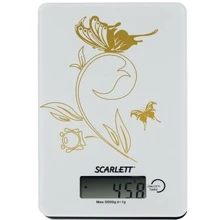Весы напольные Scarlett SC-1212 (белый с золотом): Материал Стекло