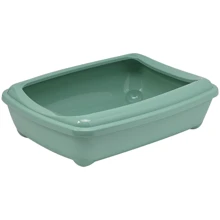 Туалет Moderna Arist-O-Tray Jumbo з бортиком для котів 57x43x16 см світло-зелений (58949): Вид Открытый