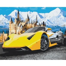 Картина по номерам Brushme Lamborghini у замка 40x50 см (BS28723): Производитель Brushme