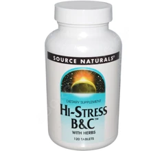 Source Naturals Hi-Stress B&C 120 Tabs Стресс-комплекс: Форма выпуска Таблетки