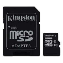 Карта памяти Kingston 16GB microSDHC Class 10 UHS-I U1 + adapter (SDCS/16GB): Тип карты microSDHC
