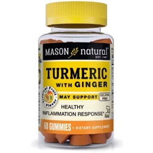 Mason Natural Turmeric with Ginger Куркума с имбирем, вкус тропических фруктов 60 жевательных конфет: Вид Неферментные