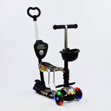 Самокат 5в1 Best Scooter (PU колеса с подсветкой) Абстракция Multicolor (74054): Количество колес 3