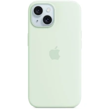 Чехол для iPhone Apple Silicone Case with MagSafe Soft Mint (MWNC3) for iPhone 15: Цвет зеленый