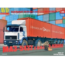 Модель AVD Models Седельный тягач МАЗ-5432 с полуприцепом-контейнеровозом МАЗ-938920 (AVDM7042): Производитель AVD Models