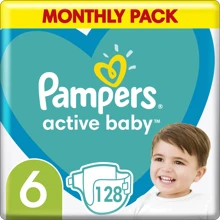 Подгузники Pampers Active Baby Размер 6 (Extra Large) 13-18 кг 128 шт (8006540032688): Тип Подгузники