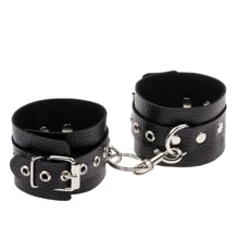 Наручники Leather Double Fix Leg Cuffs, Black: Виробник sLash