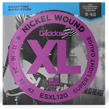 Струна для гитар Струны D'addario ESXL120 XL Nickel Wound Super Light Double Ball End (09-42): Тип Комплект струн