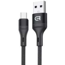 Кабель ArmorStandart USB Cable to microUSB 3A 1.2m Black (ARM64038): Тип USB Cable - microUSB