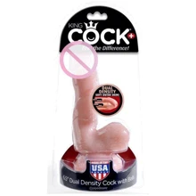 Фаллоимитатор King Cock Plus 6.5 Dual Density, 13.5x4.2 см: Назначение Анальные