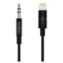 Кабель Belkin Audio Cable AUX 3.5mm Jack to Lightning 1.8м Black (AV10172BT06-BLK): Тип Mini-jack 3.5mm M - Lightning