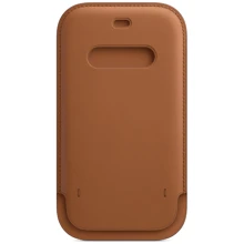 Чехол для iPhone Apple Leather Sleeve Case Saddle Brown (MHYC3) for iPhone 12/iPhone 12 Pro: Цвет коричневый