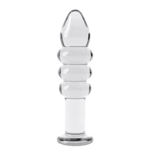 Анальная пробка LoveToy Glass Romance Dildo 5.5" Clear: Для кого Унисекс