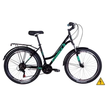 Электровелосипед 26" Formula OMEGA 350Вт 36В 12.5Ач 2021 черно-мятный (ELB-FR-26-082): Цвет черный